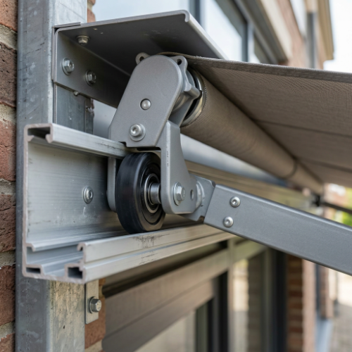 Retractable Awning Roller Wheel in Aluminum Guide Track
